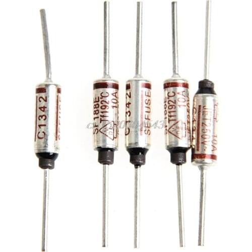 Temperature Mini Fuse 250 V 10A Thermal Metal Shell 192 Degree Temp Micro Cut New R06 Whosale&DropShip