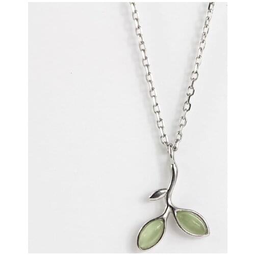 Fashion Charm Women Leaf Necklaces Jewelry Silver Color Choker Necklaces Pendants For Women Girls Gifts Colar
