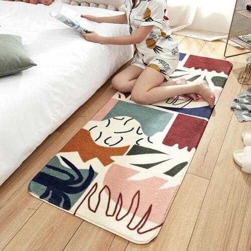Washable polyester Fabrics Carpet Rug For Living Room Modern Printing Geometric Floor Child Kids Play Mat For Parlor Mat Bedroom