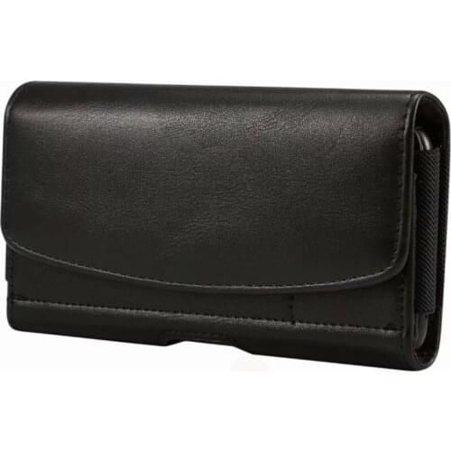 4.7~6.5 inch Men Waist packs PU Leather Vintage Pack Cell Phone Bag Waist Bag Belt Bag black Small Cell for Galaxy S10 Phone Bag