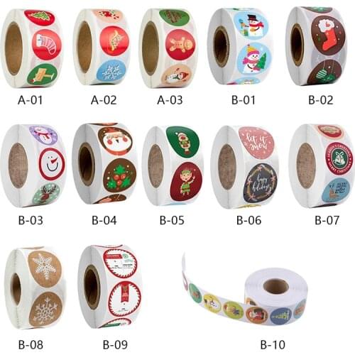 Christmas Tree Gift Sealing 500pcs Stickers Thank you Love Design Diary Scrapbooking Stickers Party Gift Decorations Labels