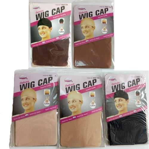 24pieces(12bags) Clearance Quality Deluxe Hari Wig Cap Hair Net For Hair Wig Nets Stretch Mesh Wig Cap For Making Wigs Free size