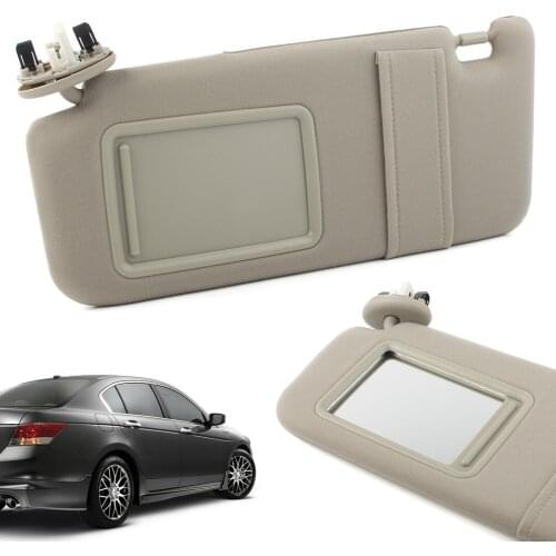 Car Sunshade Shield Left Driver Sun Visor Beige For Toyota Camry Hybrid w/ vanity light Model 2007 2008 2009 2010 2011