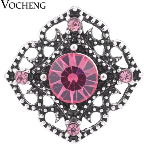 Vocheng Ginger Snap Jewelry 4 Colors Vintage Metal 18mm Hollow out Flower Vn-1147