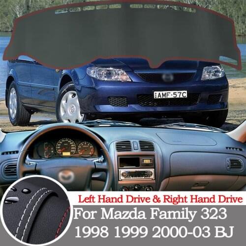 High-quality leather instrument panel protection pad and light-proof pad for Mazda Family 323 1998 1999-2003 BJ car accessories