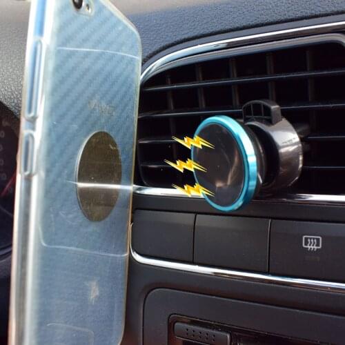 WOLFIGO 360 Degree Rotating Magnetic Car Phone Holder Mount Magnet Holder In Car GPS Holder Stand Car Air Outlet Phone Bracket