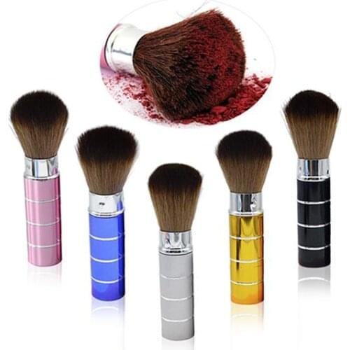 1PC Pro Retractable Dome Blush Brush Aluminum Eyeshadow Foundation Facial Brushes Makeup Cosmetic Tools