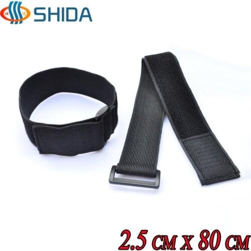 10pcs 2.5*80CM High Stretch Elastic Cable Ties Nylon Straps Hook and Loop Magic Tapes with Plastic Buckle for Wire Management