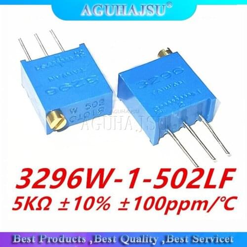 10PCS 3296W-1-502LF 3296W 5K ohm 502 3296W-1-502 3296W-502 W502 Trimpot Trimmer Potentiometer