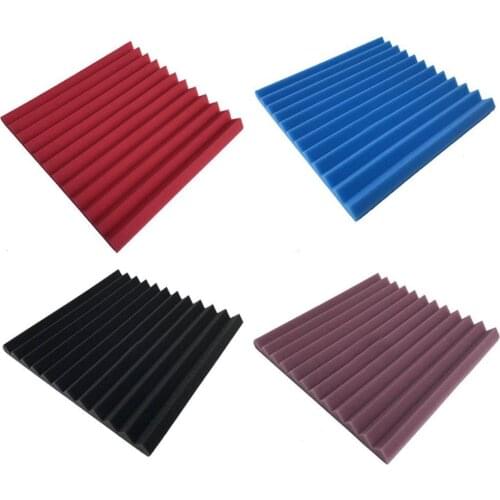 12PCS Soundproofing Acoustic Studio Wedge Foam Tiles Treatment Panels Room Proofing Absorption Studio Waterproof Wall Sound V9R4