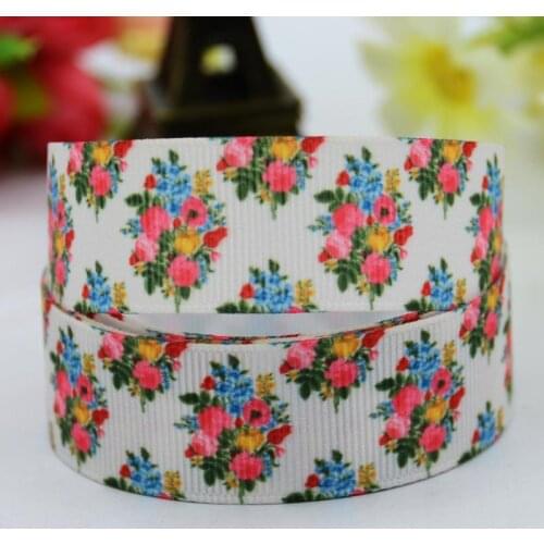 22mm 25mm 38mm 75mm Ruban satin Flowers Cartoon printed Grosgrain Ribbon Hair Accessories party decoration 10 Yards X-00232