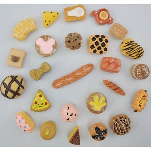 25 pcs/set 3D mini bread Strong neodymium Fridge magnets for refrigerator Home deco Magnet board photo office magnetic message