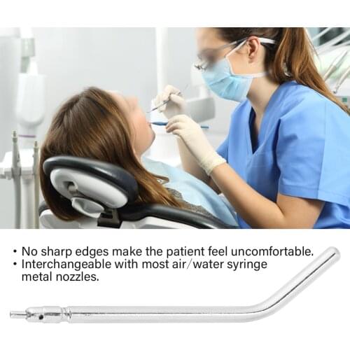 50Pcs Autoclavable Metal Nozzles Tips Tube for 3 Way Dental Air Water Spray Syringe
