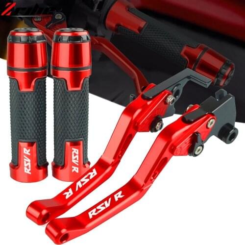 Motorcycle Accessories CNC Brake Clutch Levers Handlebar knobs Handle Hand Grips For APRILIA RSV R RSVR 2004 2005 2006 2007 2008
