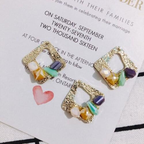 DIY accessories wholesale Europe and the United States exaggerated alloy inlaid Zircon Pendant Earrings Necklace accessories