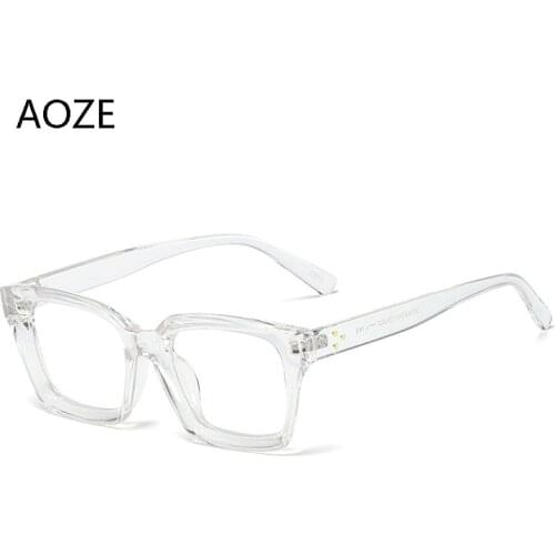 AOZE 2021 Fashion Square Anti Blue Light Reading Glasses Women Anti Glare Sunglasses Computer Eyeglasses Frame Unisex Sunglasses