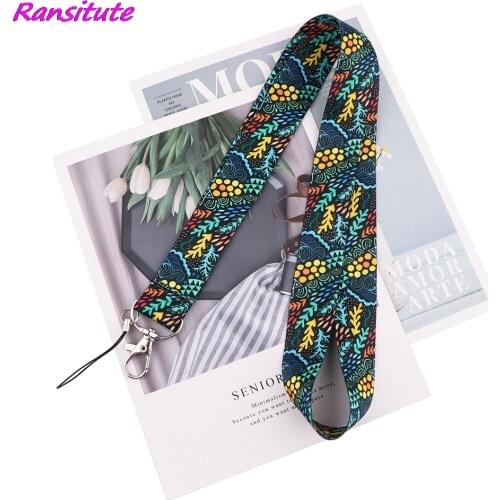 Ransitute R1951 Bohemian Style Keychain Tags Strap Neck Lanyards For Keys ID Card Pass Gym Phone USB Badge Holder DIY Hang Rope