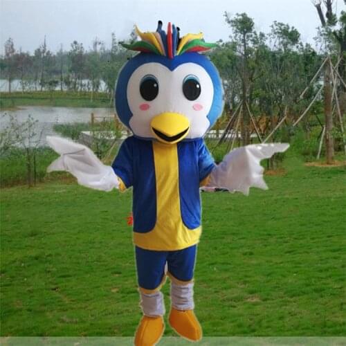 Colorful Crown Birds cartoon mascot costumes for sale Carnival party Game cosplay suit outfit for halloween Christmas event gift