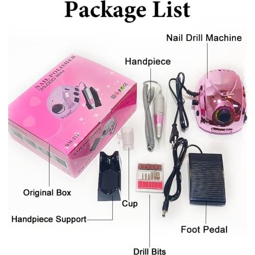 Electric Nail Polishing Drill 65W Nail Drill Machine Art Machine Kit Nail tool for Manicure Pedicure Machine Nail Remover Nail