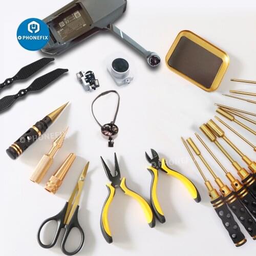 FPV Drone 19 In 1 Screwdriver Pliers Hex Sleeve Socket Hole Puncher Reamer Repair Box Set Toolkit For RC Car Model Toys Repair