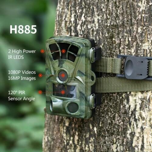 H885 1080P/25FPS Video Waterproof and Dustproof Hunting Trail Digital Night Vision infrared Wildlife Camera Loop Video Function