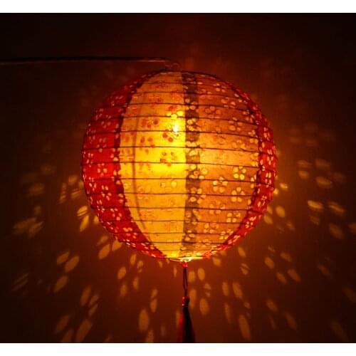 Chinese Festival Lanterns Hole Hollow Paper Lampshade Wedding Lantern Paper Lampshade Holiday Party Children DIY Decorations
