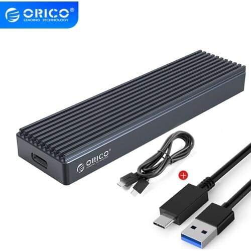 ORICO M2 SSD Case NVME for PCIE M Key M+B Key SSD Disk USB C 10Gbps Hard Drive Enclosure M.2 SATA SSD Box With Type C to C Cable