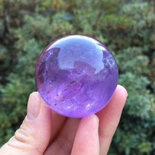 Beautiful natural amethyst crystal ball natural crystal reiki heals 38-40MM