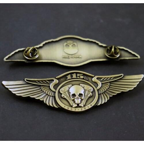 MOTORCYCLE PINS BADGES BROOCHES WITH SKULL WINGS FOR JACKET VEST SHOES BAG BELT GARMENT BROOCHES BIKER PINS HAT PINS BUCKLES