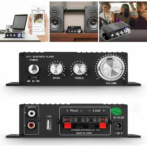 New Arrival 100W Wireless Mini Digital Power Amplifier with Remote Control HiFi Stereo Home Audio Headphone Sound Amp