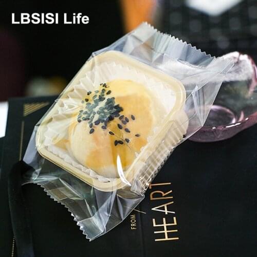 LBSISI Life 50pcs Handmade Cookie Bags Mooncake Packing Candy Biscuit Egg Yolk Crisp Bag For Mid-Autumn Festival Decoration