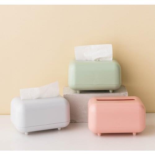 Nordic Home Decor Plastic Tissue Box Wet Tissue Holder Baby Wipes Paper Storage Box Paper Towel Dispenser Home Napkin Organizer