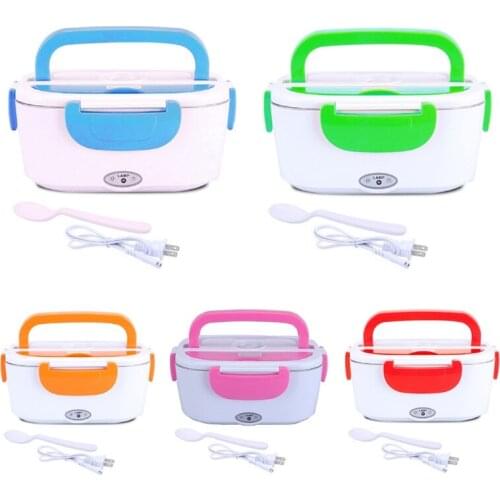 12/110/220V Portable Electric Heated Lunch Box Bento Boxes Car Food Rice