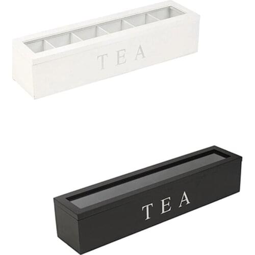 Practical Coffe and Tea Box Organizer Wooden with Lid Coffee Tea Bag Storage Holder Organizer for Kitchen Cabinets