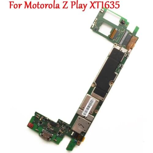 Tested Full Work Original Unlock Motherboard For Motorola Moto Z Play XT1635 XT1635-02 03 Logic Circuit Electronic Panel