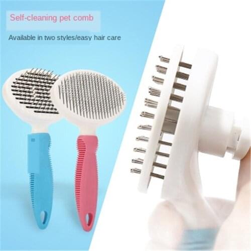 Dog Hair Removal Comb Grooming Cats Comb Pet Products Cat Flea Comb Pet Comb for Dogs Grooming Toll Automatic Hair Brush Trimmer