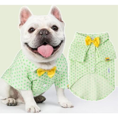 Cute Dots Dog Shirt Summer Dog Clothes Coat Cat Pomeranian Poodle Bichon Schnauzer Pug French Bulldog Corgi Clothing Costumes