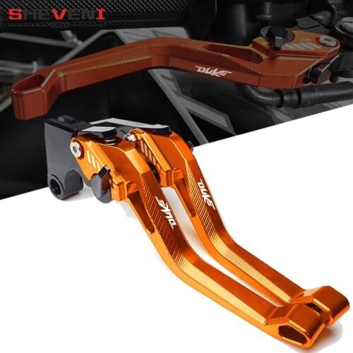 With logo DUKE For KTM DUKE 390 250 200 125 2014 2015 2016 2017 2018 2019 Adjustable Motorcycle CNC Brake Clutch Levers