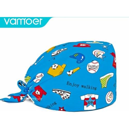 Medical head cap dental cap Wholesale Unisex Cotton Adjustable Pet Work Hats Dust Cap Nursing Elastic Hats Beauty Salon New hats