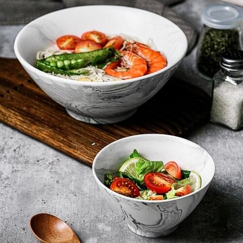 Hat bowl ceramic beveled bowl large bowl salad bowl household simple rice bowl noodle soup bowl small bowl in northern Europe