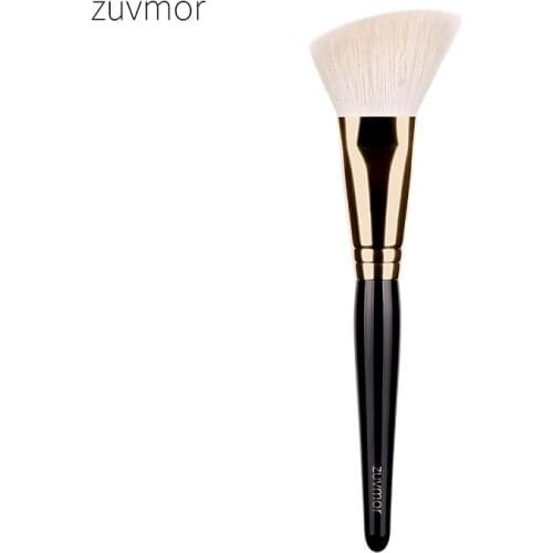 Shoushoulang Professional Handmade Make Up Brush ZUVMOR 6# Angled Blush Contour Brush Soft Saibikoho Goat Hair Makeup Brushes