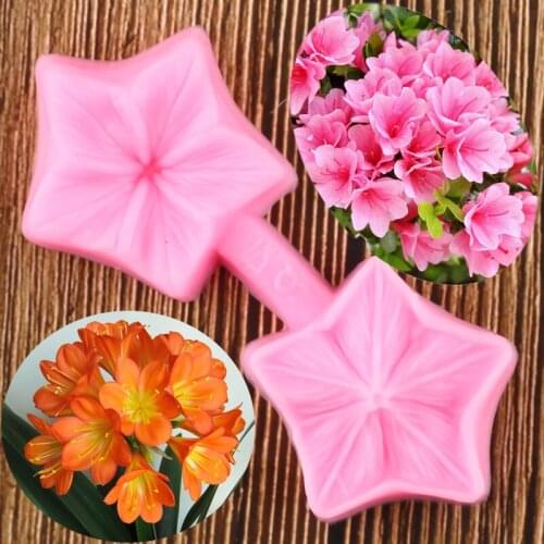 Flowers Leaf Petal Silicone Mold Cake Border Embossed Fondant Molds Cake Decorating Tools Cupcake Topper Candy Chocolate Moulds