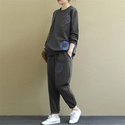Fashion Tracksuit For Women Korean Version Plus Female Tracks Loose Large Size Womens Casual Sports Two-Piece