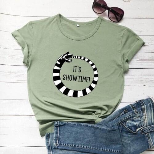 It is Halloween Snake graphic women fashion pure cotton hipster t shirt funny horror new street style tees party vintage tops