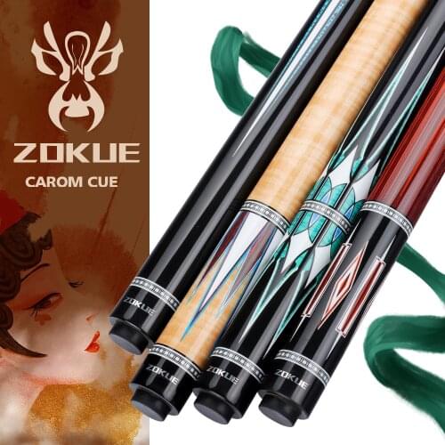 ZOKUE Carom Stick Professional Carom Billiard Cue Korean 3 Cushion Cue Carom Cue Taper 12mm Tip 142 cm Libre Cue with Case