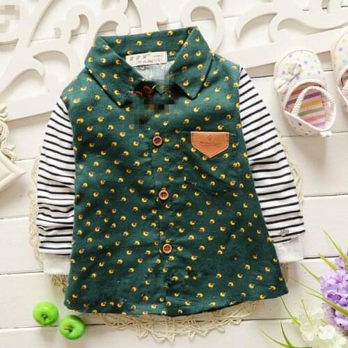 1piece /lot) cotton 2020 autumn new style childrens shirt 95cm 2 year old