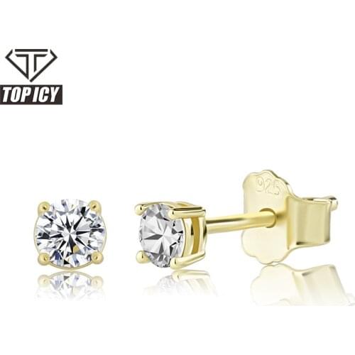 2021 New Arrival Luxury Moissanite Ear Studs 925 Silver Gold/White Gold Plated Stone pierce Earring Women Jewelries set