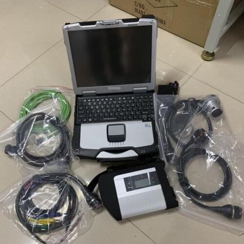 2021 mb star c4 multiplexer with newest software in hdd laptop toughbook cf-30 diagnostic tool for cars and trucks ready to use