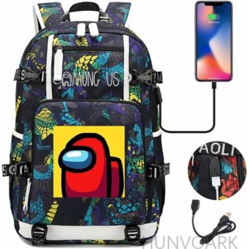 AMONG US 3D backpack Children Cartoon Anime School Bag laptop Rucksack Girl Boy Knapsack Unisex Waterproof Travel bags