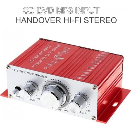 Handover Hi-Fi 12V Mini Auto Car Amplifier Stereo Audio Amplifier Support CD / DVD / MP3 Input for Motorcycle / Boat / Home